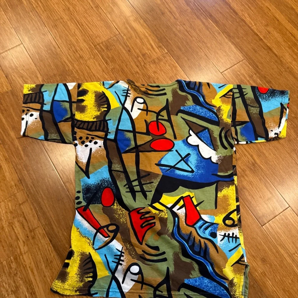Vintage graphic multi colored top - Picture 4 of 5